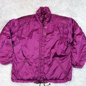 Vintage Obermeyer Womens Jacket Purple 12 Rococo Ski Wear Winter Lined‎ Zip Up